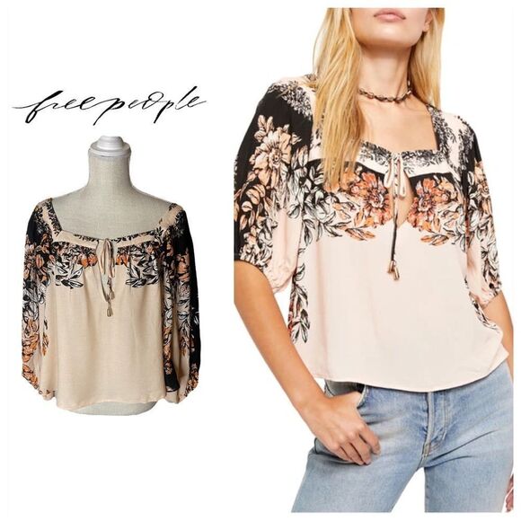 Free People Wild Memories Top Square Neck Top - Picture 1 of 17